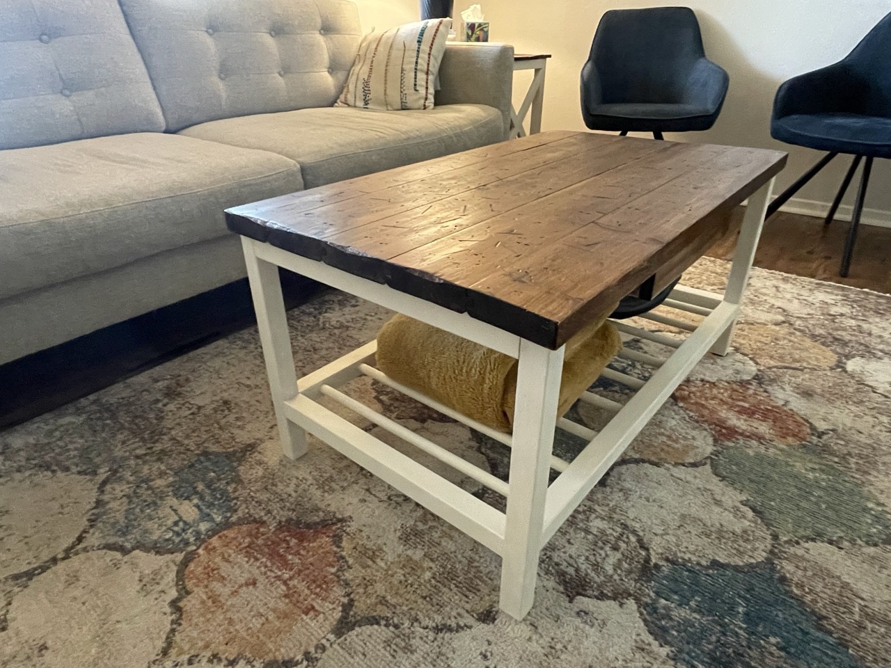 Farmhouse Coffee Table, finished