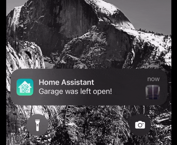 Rich push notifications on iOS with Home Assistant